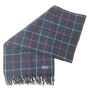 BURBERRY London Vintage Classic Nova Check Knit 100% Cashmere Black SCARF